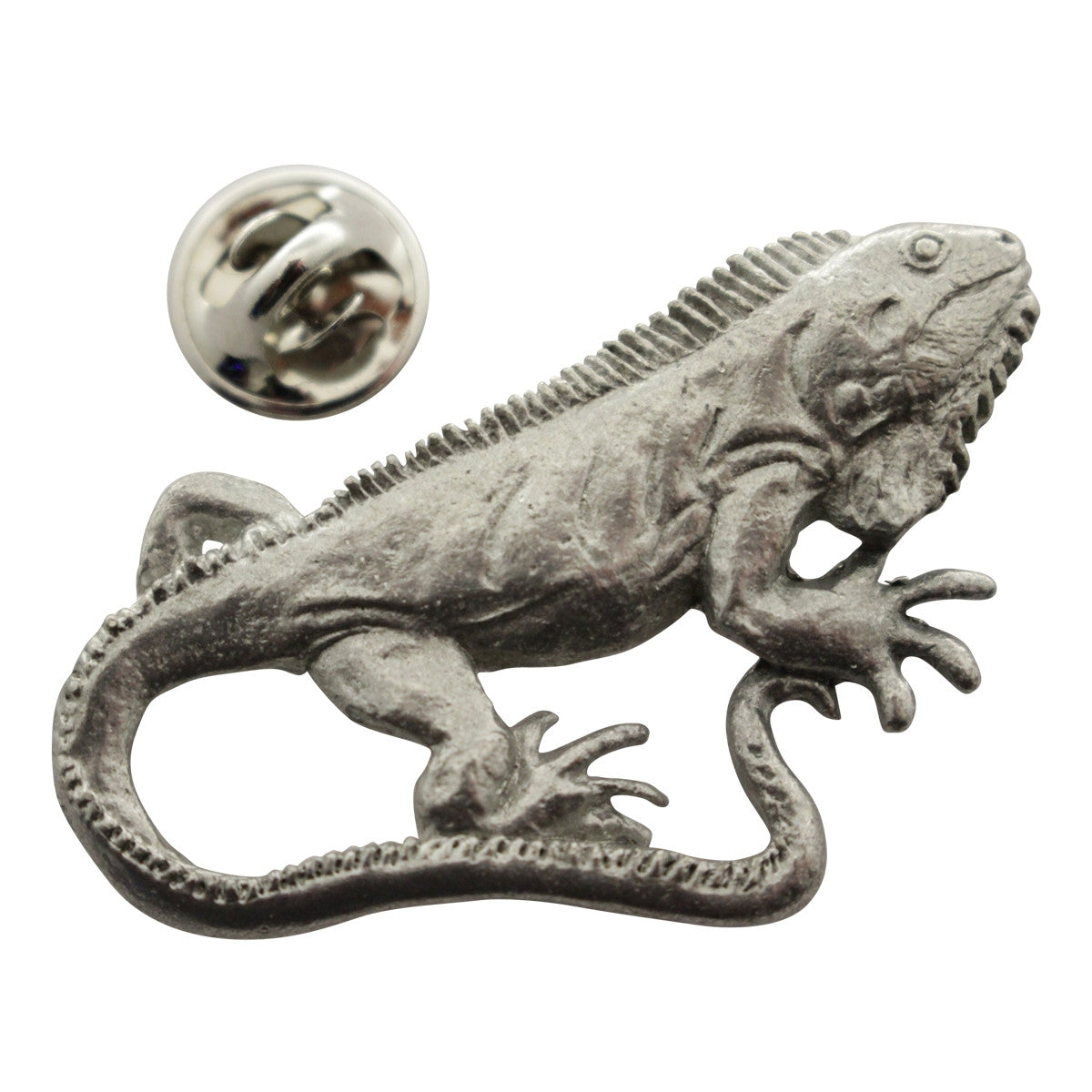Iguana Pin ~ Antiqued Pewter ~ Lapel Pin ~ Sarah's Treats & Treasures